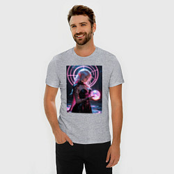 Футболка slim-fit Эльфийка с магической сферой, цвет: меланж — фото 2