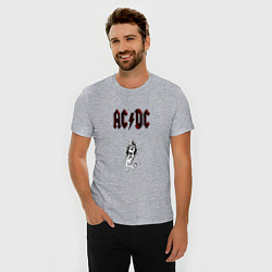 Футболка slim-fit AcDc - roook, цвет: меланж — фото 2