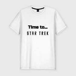 Футболка slim-fit Time to star trek, цвет: белый