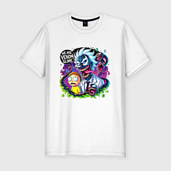 Футболка slim-fit Rick and Morty - we are Venom slime, цвет: белый