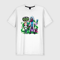 Футболка slim-fit We are Venom slime - Rick and Morty, цвет: белый