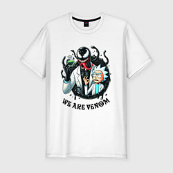 Футболка slim-fit Venom slime and Rick - collaboration, цвет: белый