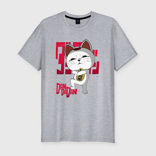 Мужская slim-футболка Турбо бабка / Меланж – фото 1