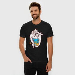Футболка slim-fit Лето в сердечке, цвет: черный — фото 2