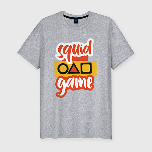 Мужская slim-футболка Squid game style / Меланж – фото 1