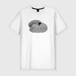 Футболка slim-fit Спящий лебедь, цвет: белый