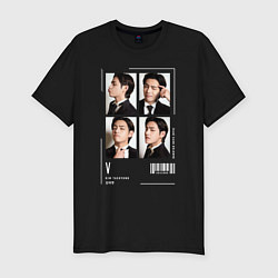 Футболка slim-fit Taehyung bts 4cut, цвет: черный