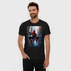 Футболка slim-fit Spider Man на страже справедливости, цвет: черный — фото 2