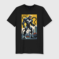 Футболка slim-fit Trump-Venom superhero - ai art fantasy, цвет: черный