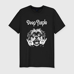 Футболка slim-fit Deep Purple rock dog, цвет: черный