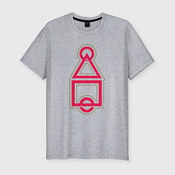 Футболка slim-fit Символы игры в кальмара, цвет: меланж