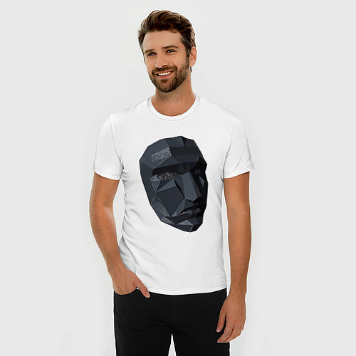 Мужская slim-футболка Boss mask / Белый – фото 3