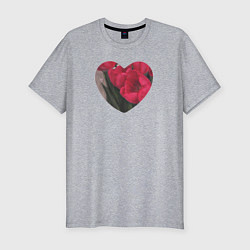 Мужская slim-футболка Валентинка