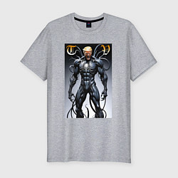 Футболка slim-fit Venom-Trump collaboration - ai art fantasy, цвет: меланж