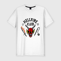 Футболка slim-fit Stranger things - hellfire club, цвет: белый