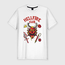 Футболка slim-fit Stranger things - hellfire club, цвет: белый