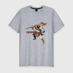 Футболка slim-fit Кратос - God Of War, цвет: меланж