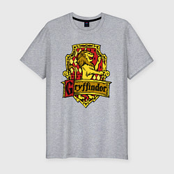 Мужская slim-футболка Hogwarts - gryffindor logo