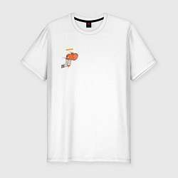Футболка slim-fit Джерри ангел мышка для пар, цвет: белый