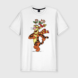 Футболка slim-fit Winnie the pooh - tigger, цвет: белый