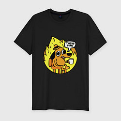 Футболка slim-fit Пес в огне - все в порядке, цвет: черный