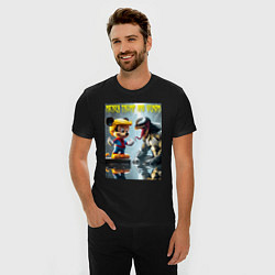 Футболка slim-fit Mickey Trump and Venom - ai art fantasy, цвет: черный — фото 2