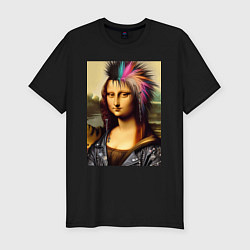 Футболка slim-fit Mona Lisa - punks not dead, цвет: черный