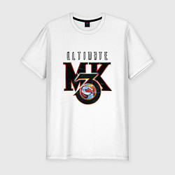 Футболка slim-fit Ultimate mortal kombat - logo, цвет: белый