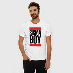 Футболка slim-fit Sigma boy, цвет: белый — фото 2