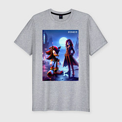 Футболка slim-fit Shadow and Shadow-Maria, цвет: меланж