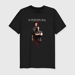 Футболка slim-fit Братья Винчестеры - Supernatural, цвет: черный