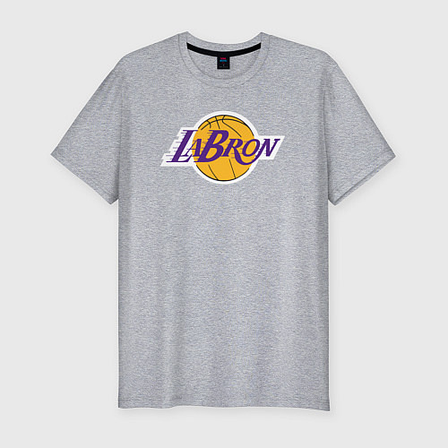 Мужская slim-футболка LaBron Lakers / Меланж – фото 1
