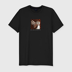 Футболка slim-fit Сова с пистолетом, цвет: черный