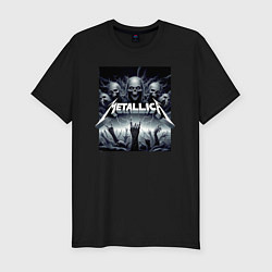 Футболка slim-fit Thrash metal - Metallica, цвет: черный