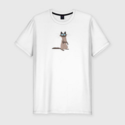 Футболка slim-fit Kitten, цвет: белый