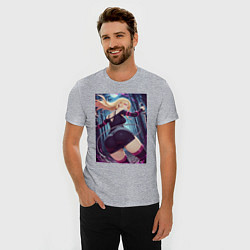 Футболка slim-fit Марин Китагава косплей Fate stay night, цвет: меланж — фото 2