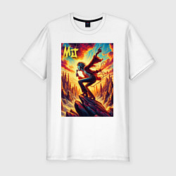 Футболка slim-fit Mick Jagger -mountain fantasy, цвет: белый