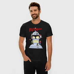 Футболка slim-fit Futurama all, цвет: черный — фото 2