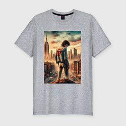 Футболка slim-fit Mick Jagger is the world legend, цвет: меланж