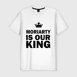 Футболка slim-fit Moriarty is our king, цвет: белый