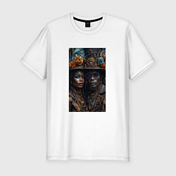 Футболка slim-fit Voodoo people two, цвет: белый