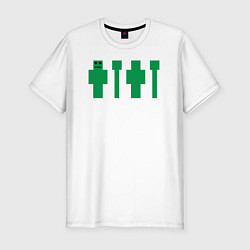 Футболка slim-fit Скин Майнкрафт, цвет: белый