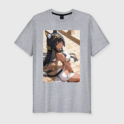 Футболка slim-fit Сфинкс в древнем Египте, цвет: меланж