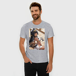 Футболка slim-fit Сфинкс в древнем Египте, цвет: меланж — фото 2
