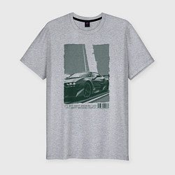 Футболка slim-fit Постер спорткара, цвет: меланж