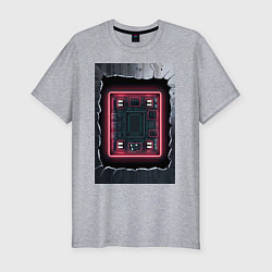 Футболка slim-fit Что внутри, цвет: меланж