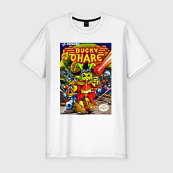 Футболка slim-fit Баки о хэр, цвет: белый