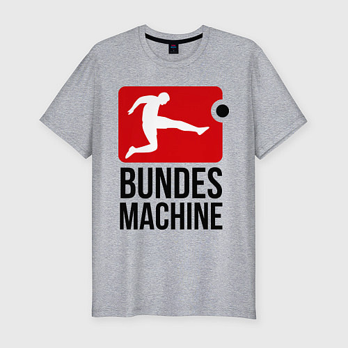 Мужская slim-футболка Bundes machine football / Меланж – фото 1