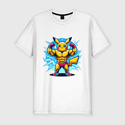 Футболка slim-fit Big Pikachu, цвет: белый