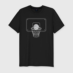 Футболка slim-fit Баскетбольный щит, цвет: черный